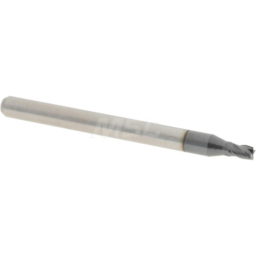 Accupro 14796311 Corner Radius End Mill 0.0781" Dia, 0.117" LOC, 0.005" Radius, 4 Flutes, Solid Carbide