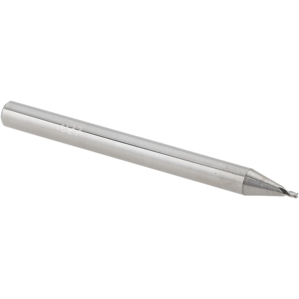 Accupro 12277036 Square End Mill 0.027" Dia, 0.041" LOC, 4 Flutes, Solid Carbide