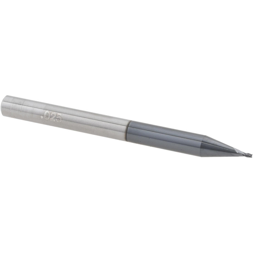 Accupro 14797045 Square End Mill 0.025" Dia, 0.037" LOC, 4 Flutes, Solid Carbide