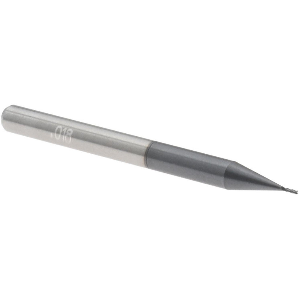 Accupro 14796940 Square End Mill 0.018" Dia, 0.054" LOC, 4 Flutes, Solid Carbide