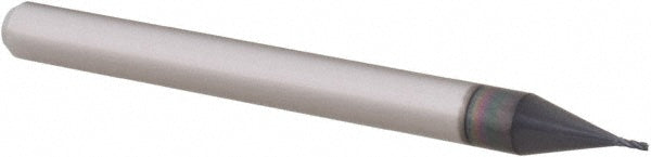 Accupro 12462807 Square End Mill 0.0170" Dia, 0.0510" LOC, 4 Flute, Solid Carbide