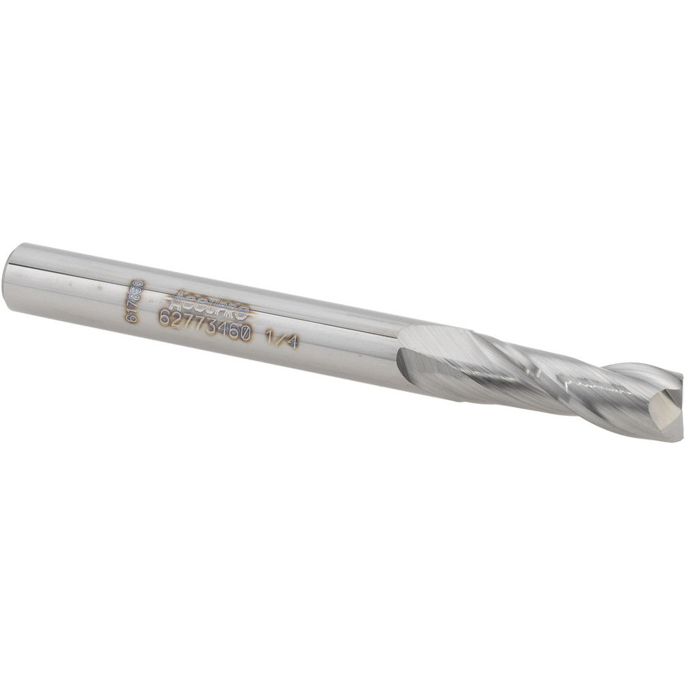 Accupro 12467397 Square End Mill 1/4" Dia, 3/4" LOC, 2 Flutes, Solid Carbide
