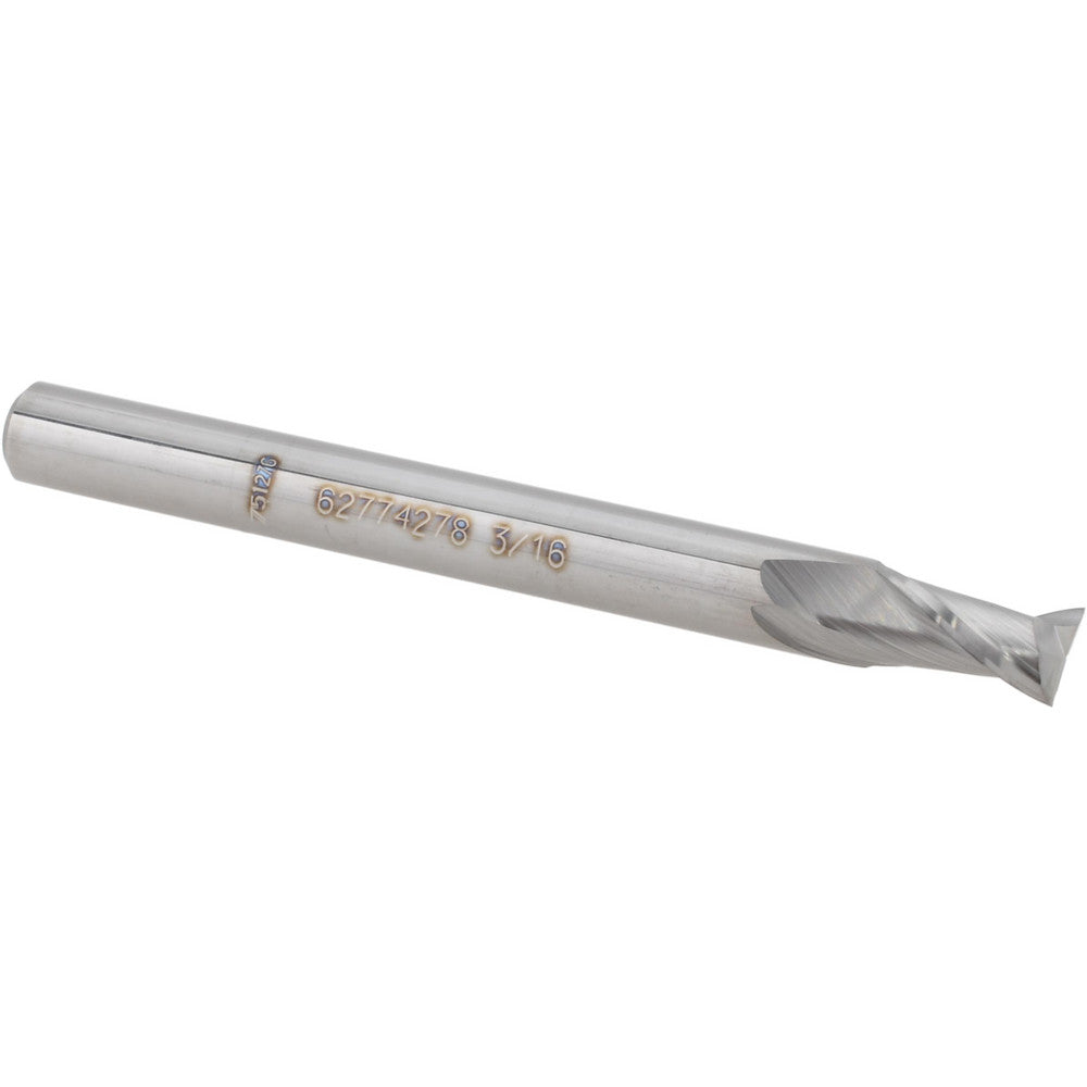 Accupro 14797131 Square End Mill 3/16" Dia, 5/16" LOC, 2 Flutes, Solid Carbide
