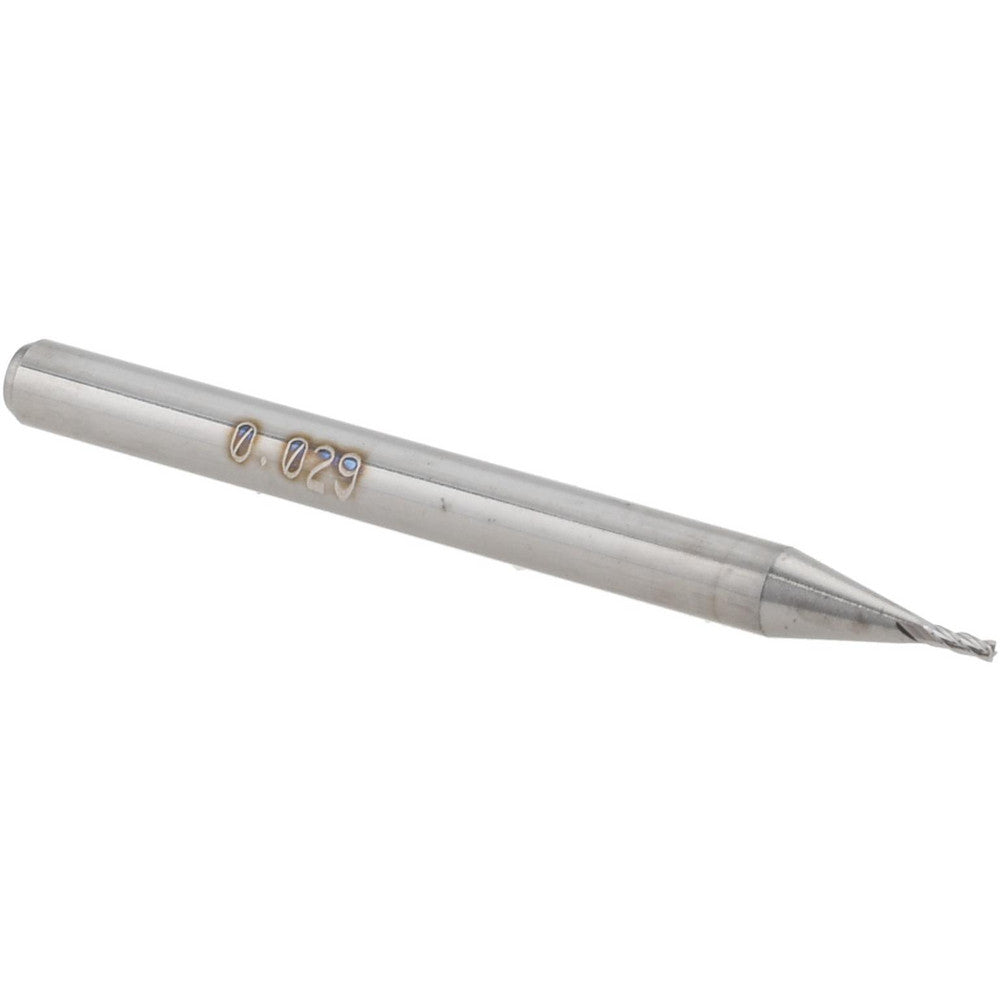 Accupro 12276806 Square End Mill 0.029" Dia, 0.087" LOC, 4 Flutes, Solid Carbide