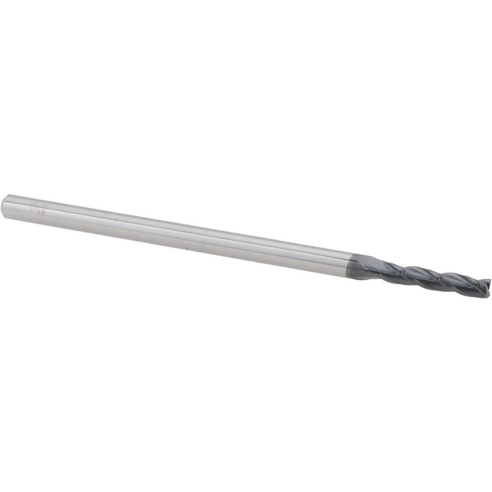 Accupro 14883430 Square End Mill 0.1" Dia, 1/2" LOC, 3 Flutes, Solid Carbide