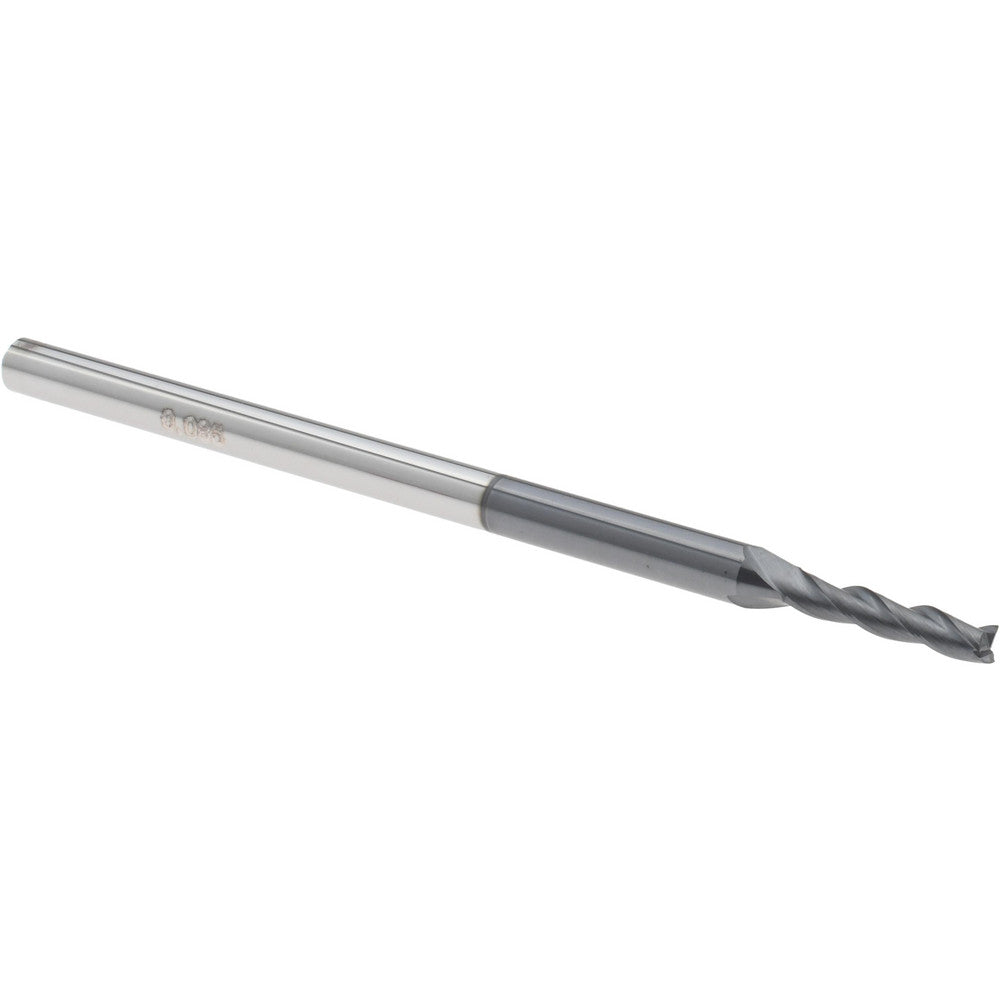 Accupro 14883442 Square End Mill 0.085" Dia, 0.425" LOC, 3 Flutes, Solid Carbide