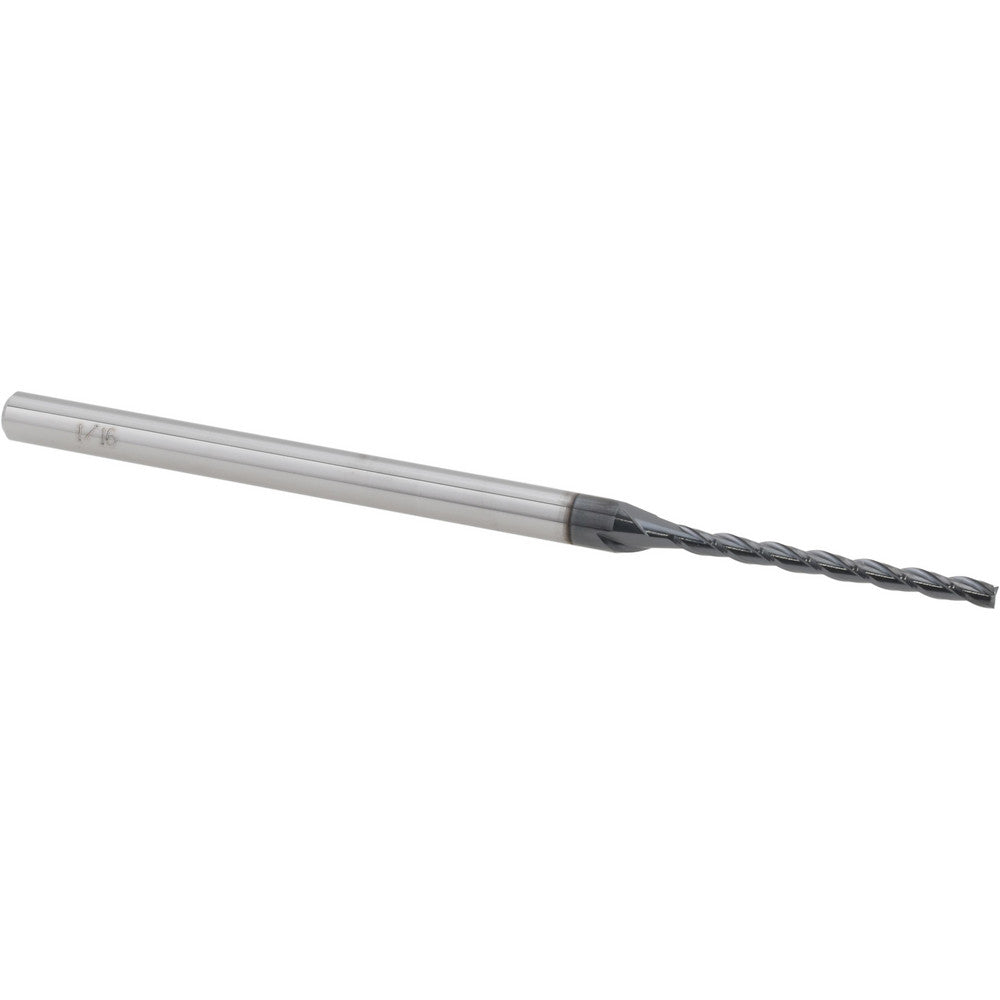 Accupro 14883458 Square End Mill 1/16" Dia, 3/4" LOC, 3 Flutes, Solid Carbide