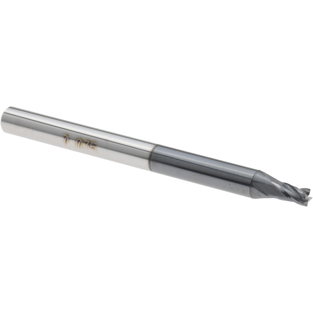 Accupro 14797062 Square End Mill 0.075" Dia, 0.112" LOC, 4 Flutes, Solid Carbide