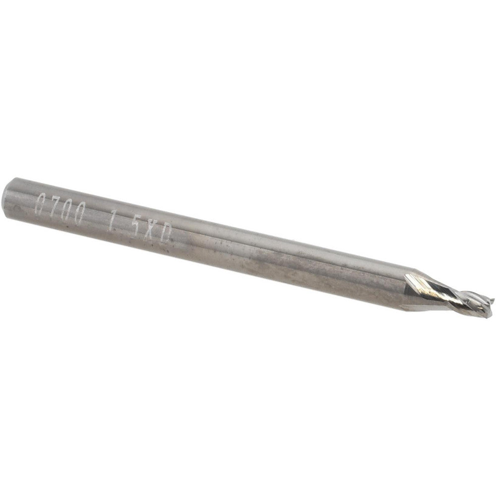 Accupro 14796986 Square End Mill 0.07" Dia, 0.105" LOC, 4 Flutes, Solid Carbide