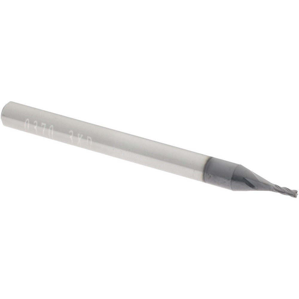Accupro 14796954 Square End Mill 0.037" Dia, 0.111" LOC, 4 Flutes, Solid Carbide