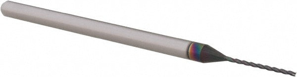 Accupro 14883482 Square End Mill 1/32" Dia, 15/32" LOC, 3 Flutes, Solid Carbide