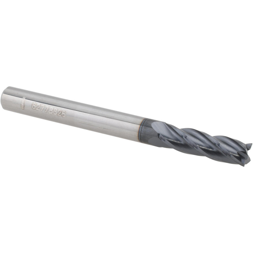 Accupro 12359151 Square End Mill 3/16" Dia, 5/8" LOC, 4 Flutes, Solid Carbide