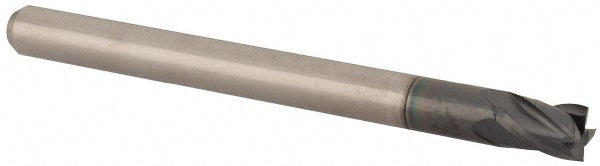 Accupro 14797071 Square End Mill 0.12" Dia, 0.18" LOC, 4 Flutes, Solid Carbide