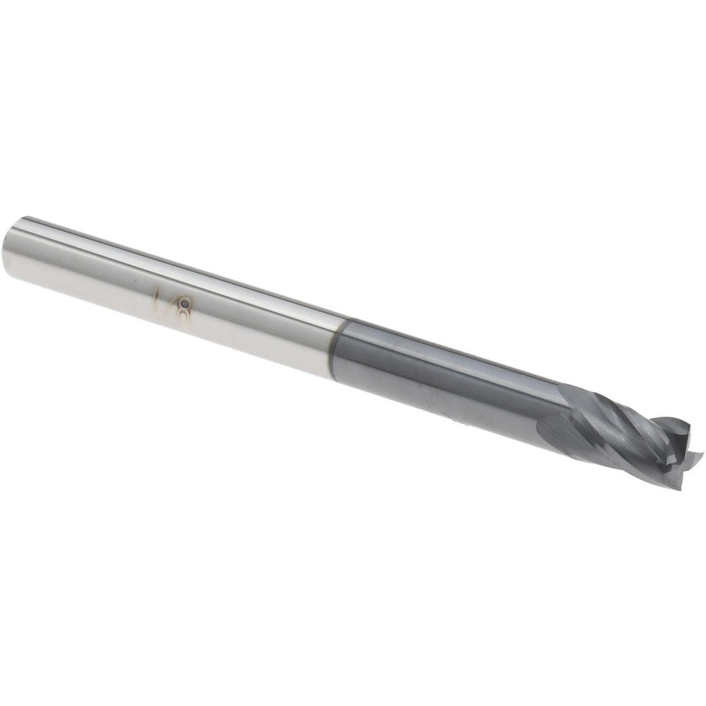 Accupro 14797073 Square End Mill 1/8" Dia, 0.187" LOC, 4 Flutes, Solid Carbide