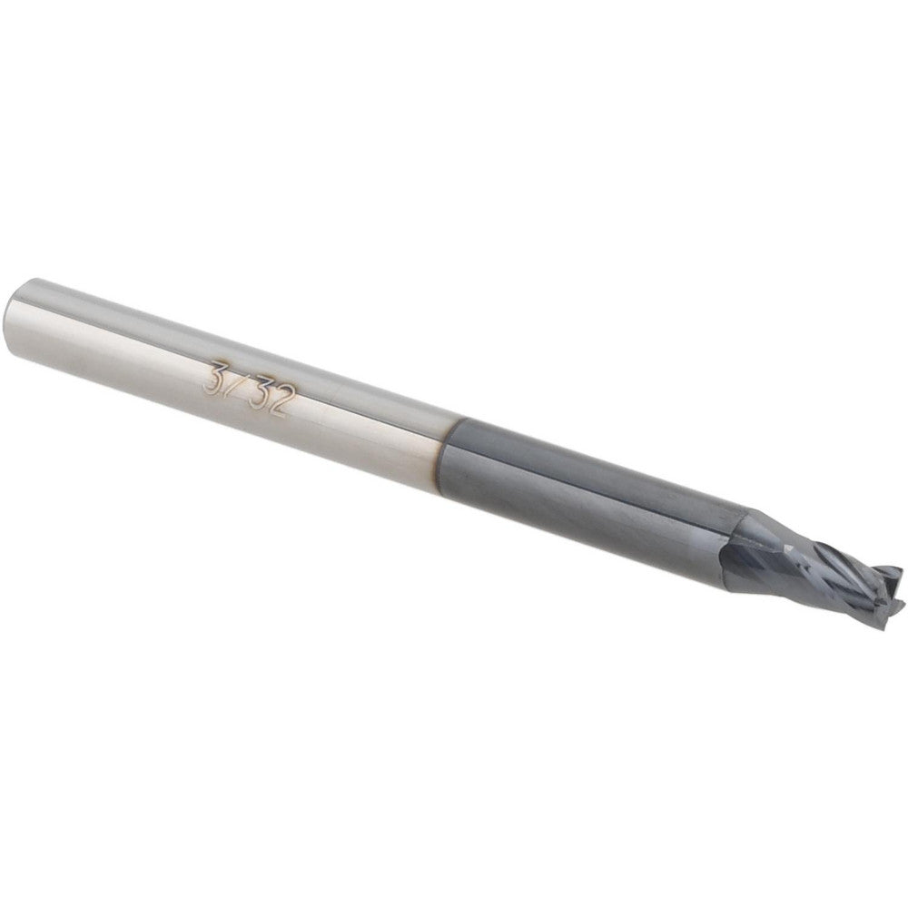 Accupro 14797352 Square End Mill 3/32" Dia, 0.139" LOC, 4 Flutes, Solid Carbide