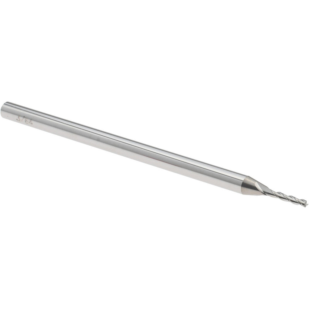 Accupro 14883518 Square End Mill 3/64" Dia, 1/4" LOC, 3 Flutes, Solid Carbide
