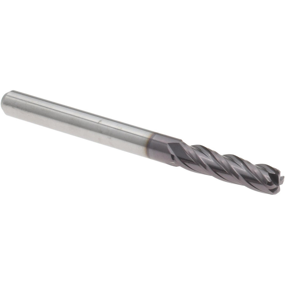 Accupro 14797579 Corner Radius End Mill 1/8" Dia, 1/2" LOC, 0.0300" Radius, 4 Flute, Solid Carbide