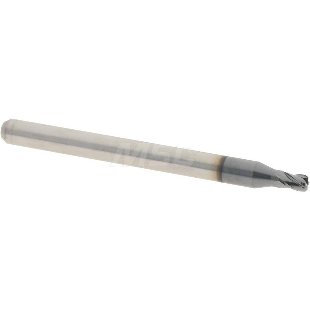 Accupro 14796309 Corner Radius End Mill 0.0781" Dia, 0.117" LOC, 0.015" Radius, 4 Flutes, Solid Carbide