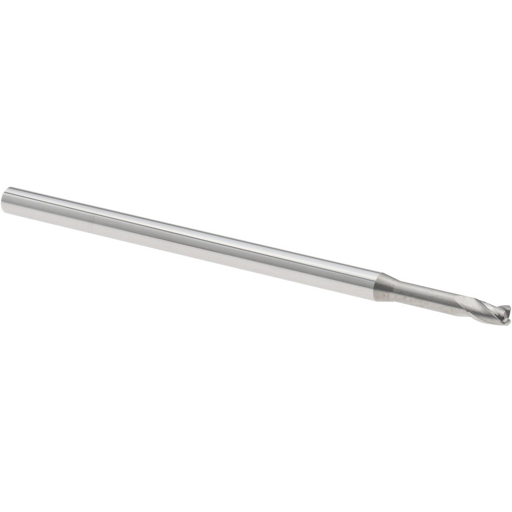 Accupro 14796256 Corner Radius End Mill 0.0938" Dia, 3.375" LOC, 0.0150" Radius, 3 Flute, Solid Carbide