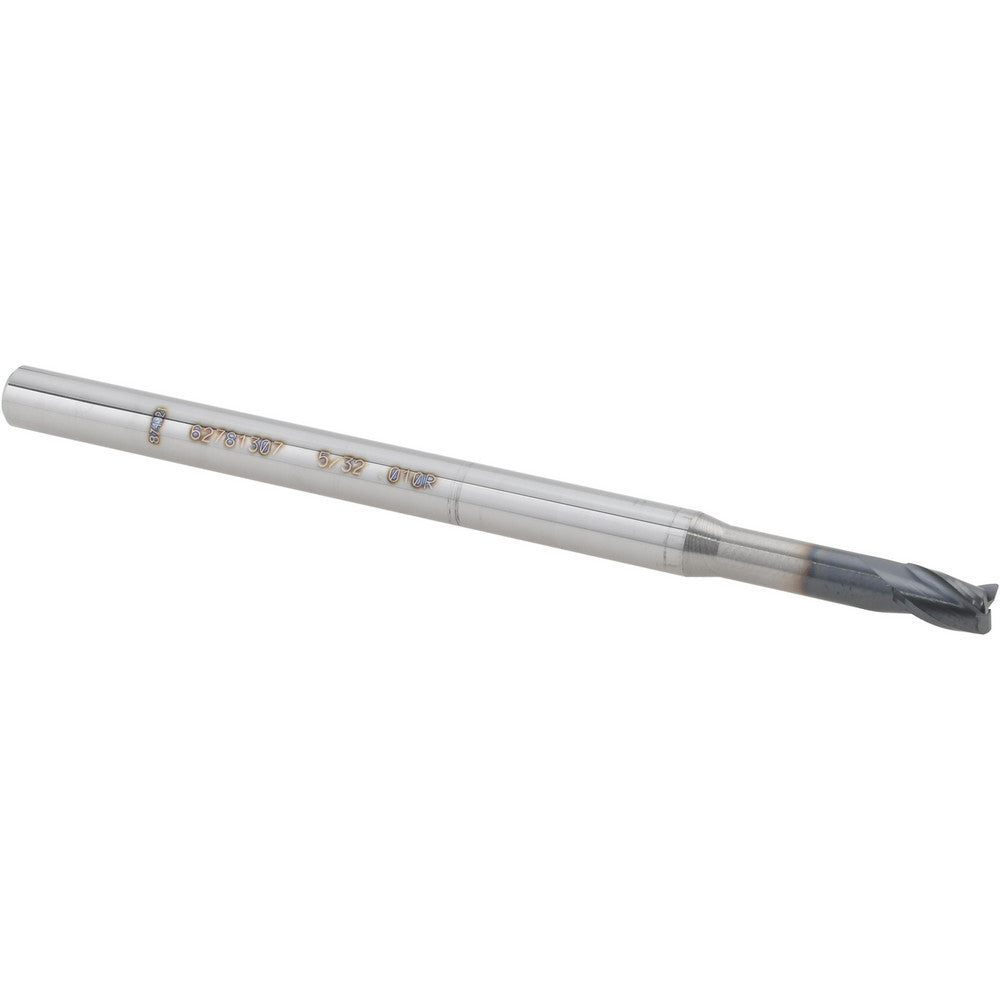 Accupro 14796272 Corner Radius End Mill 0.1562" Dia, 1.25" LOC, 0.0100" Radius, 3 Flute, Solid Carbide