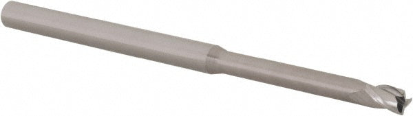Accupro 15024181 Corner Radius End Mill 0.1562" Dia, 0.234" LOC, 0.0100" Radius, 3 Flute, Solid Carbide