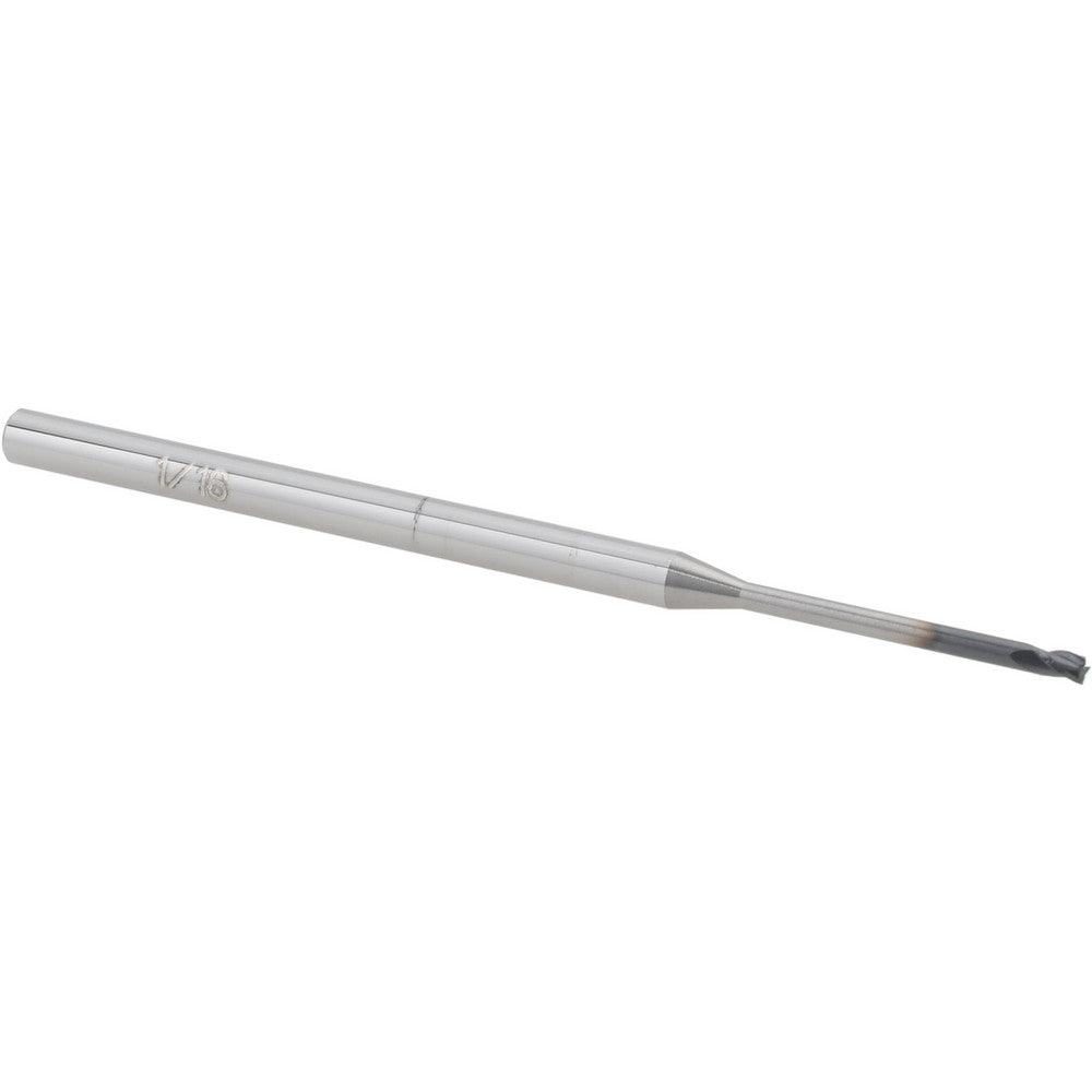 Accupro 14797239 Square End Mill 1/16" Dia, 0.093" LOC, 3 Flutes, Solid Carbide