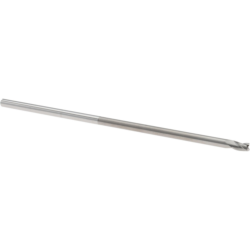 Accupro 14797307 Square End Mill 1/8'' Dia, 0.187'' LOC, 1/8'' Shank Dia, 4'' OAL, 3 Flutes, Solid Carbide
