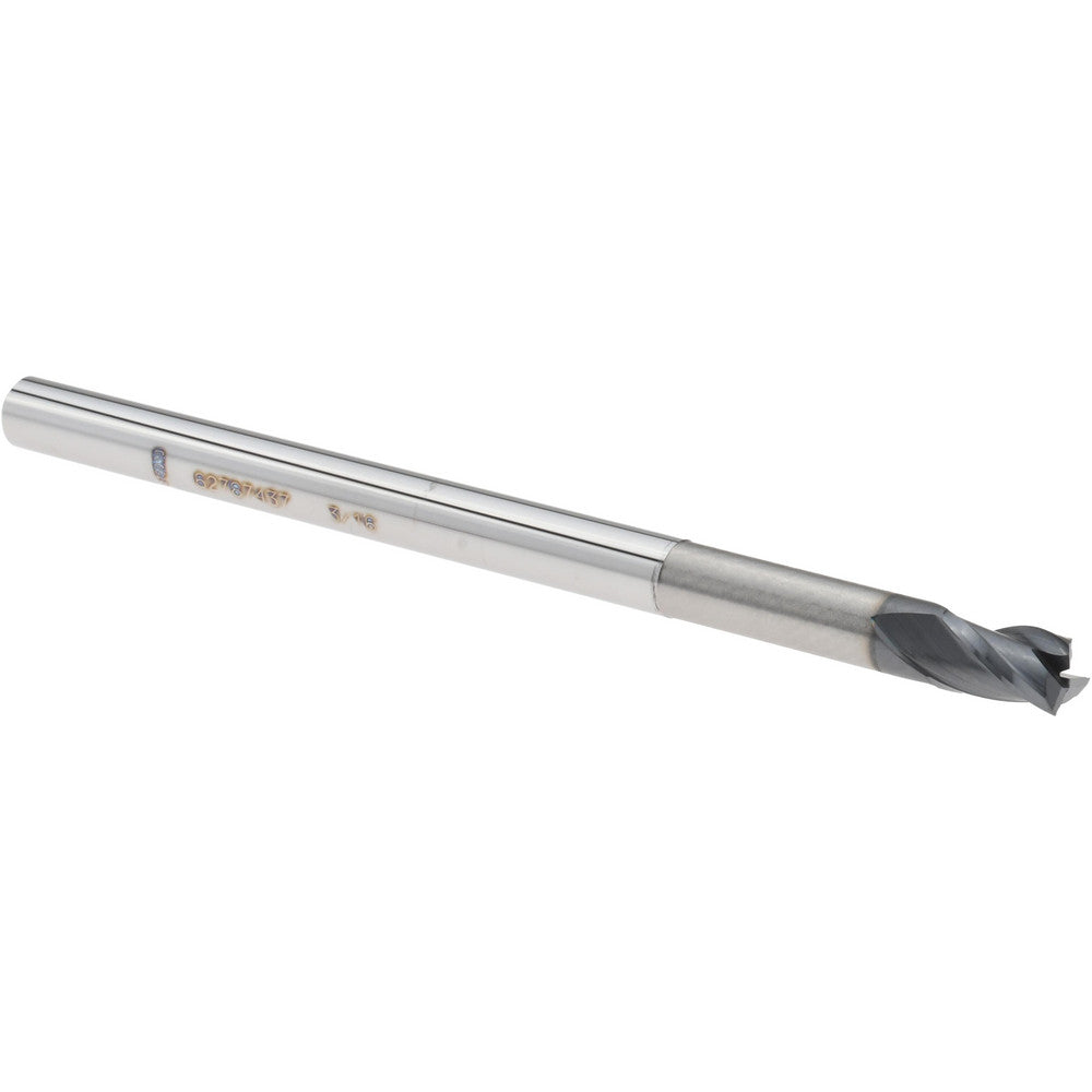 Accupro 14797319 Square End Mill 3/16" Dia, 9/32" LOC, 3 Flutes, Solid Carbide
