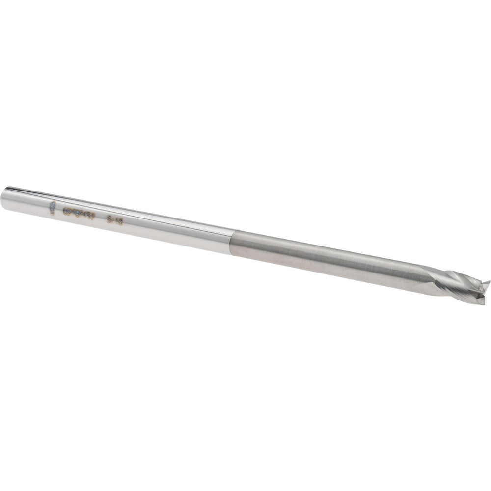 Accupro 14797322 Square End Mill 3/16" Dia, 9/32" LOC, 3 Flutes, Solid Carbide