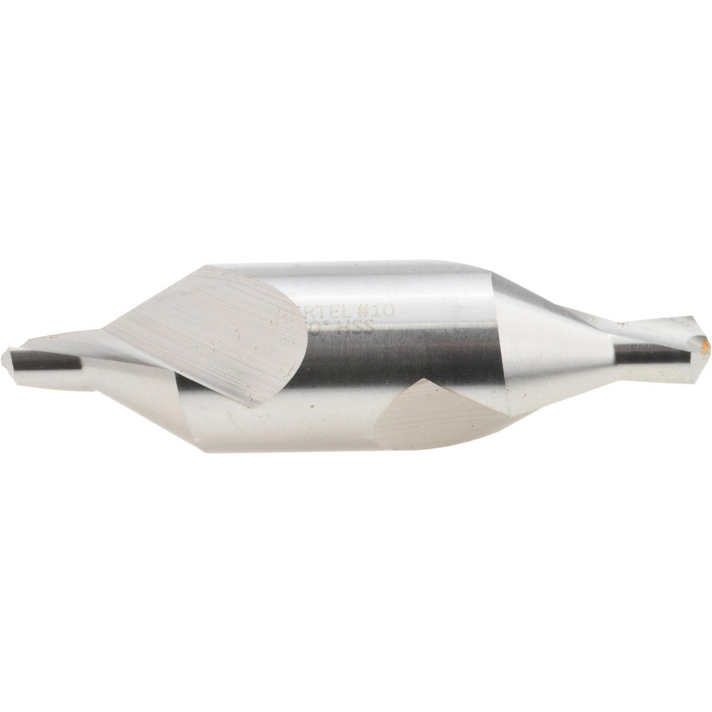 Hertel H-81115100000 Combination Drill & Countersink #10, 1" Body Dia, 118 deg, High-Speed Steel