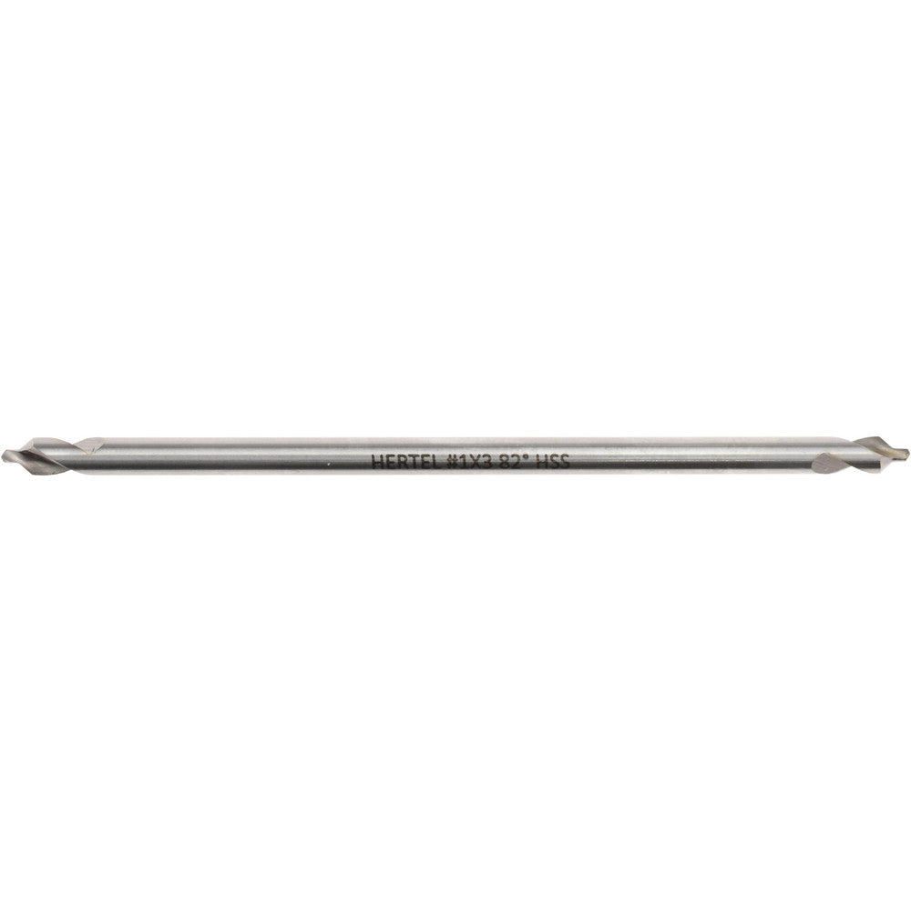Hertel H-81186010400 Combination Drill & Countersink #1, 1/8" Body Dia, 118 deg, Cobalt