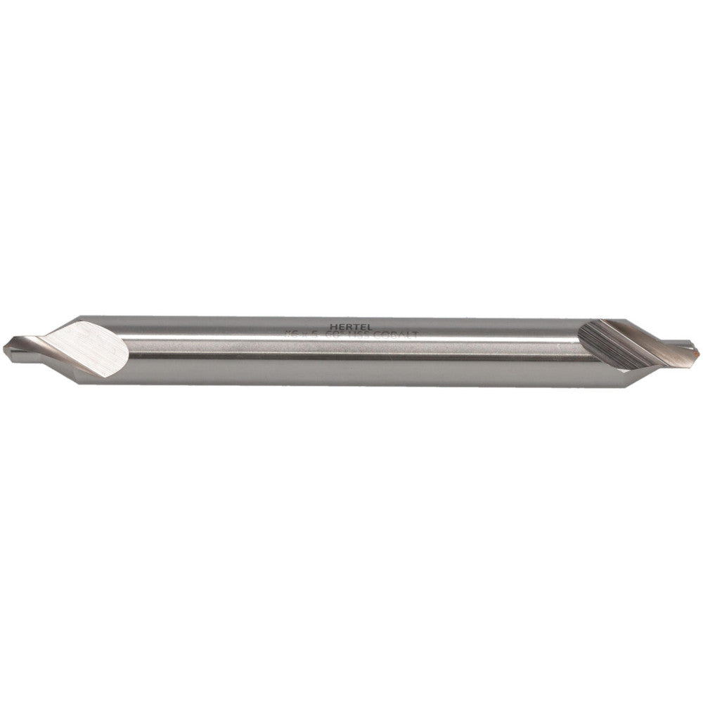 Hertel H-81186060500 Combination Drill & Countersink #6, 1/2" Body Dia, 118 deg, Cobalt