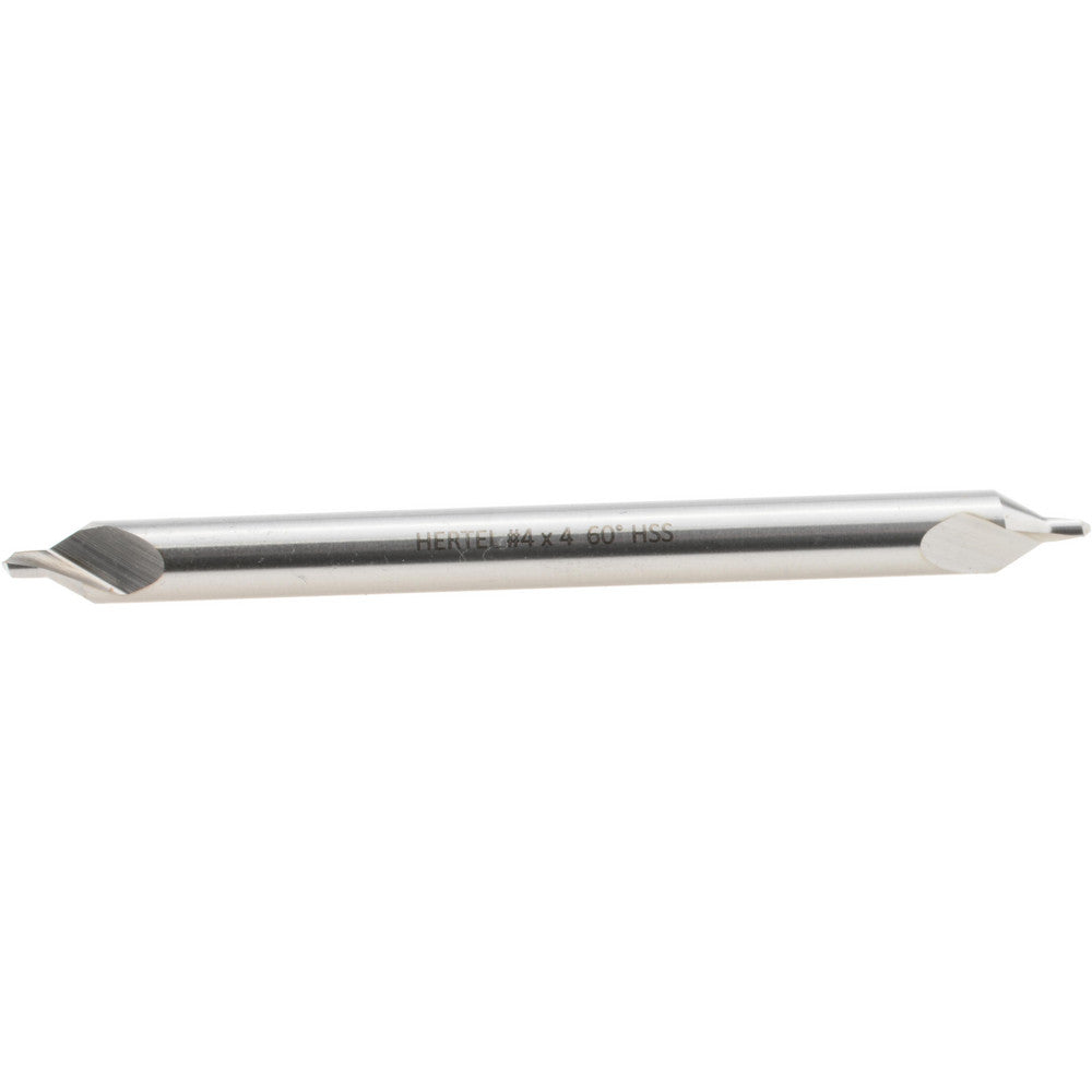 Hertel H-81185040400 Combination Drill & Countersink #4, 5/16" Body Dia, 118 deg, High-Speed Steel