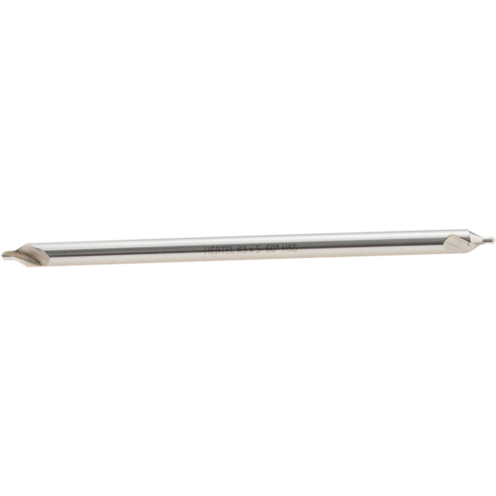 Hertel H-81185030500 Combination Drill & Countersink #3, 1/4" Body Dia, 118 deg, High-Speed Steel