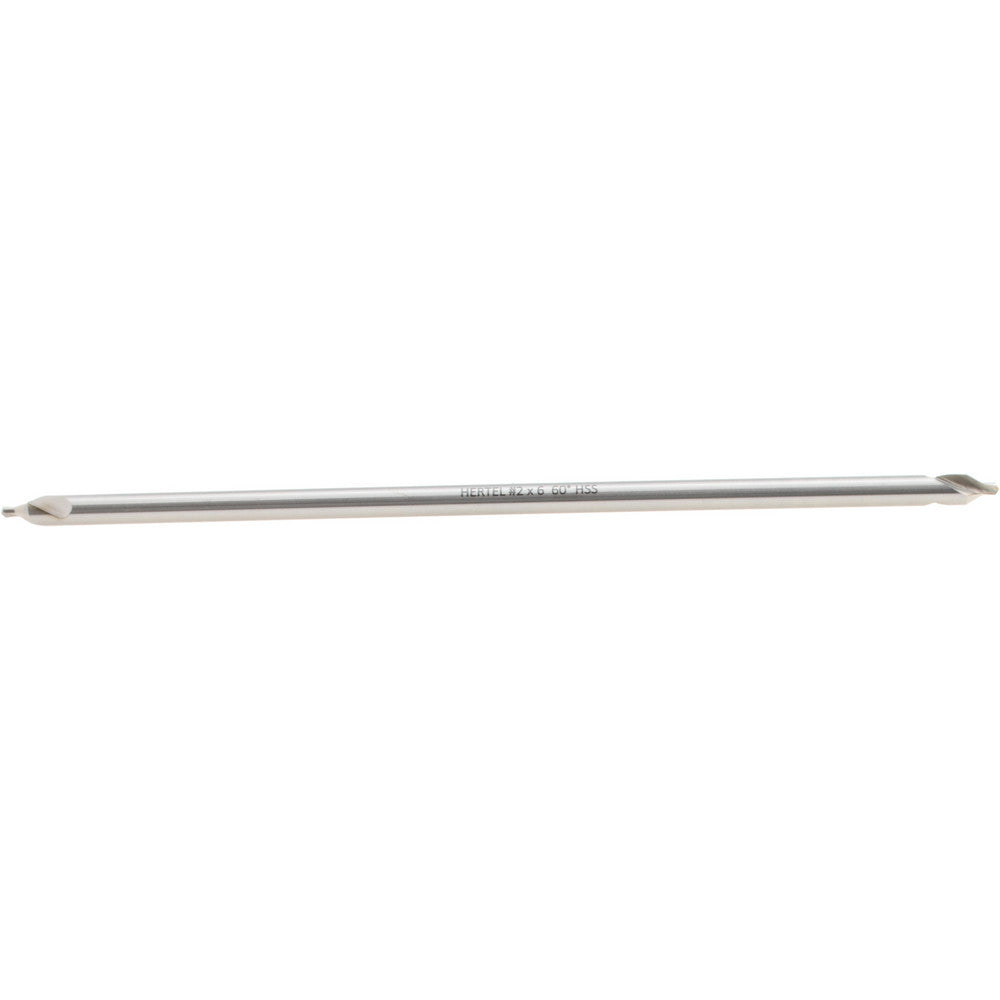 Hertel H-81185020600 Combination Drill & Countersink #2, 3/16" Body Dia, 118 deg, High-Speed Steel