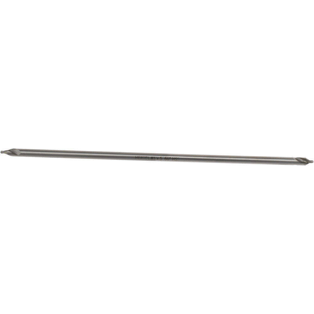 Hertel H-81185010500 Combination Drill & Countersink #1, 1/8" Body Dia, 118 deg, High-Speed Steel
