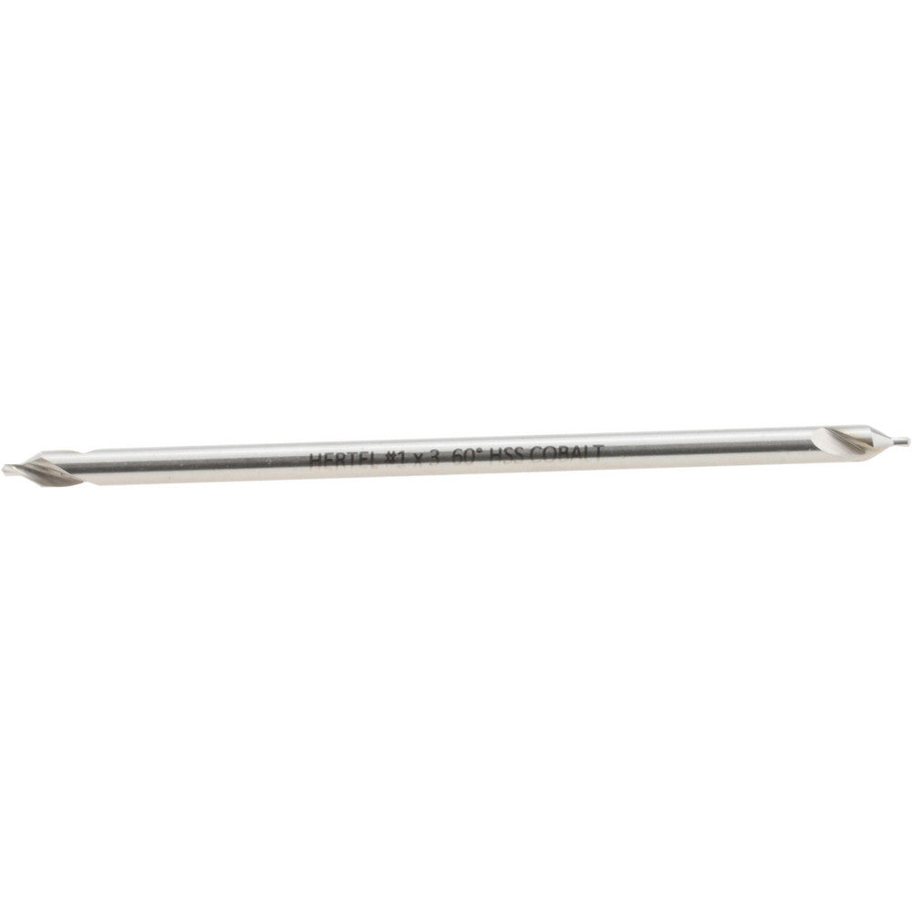 Hertel H-81186010300 Combination Drill & Countersink #1, 1/8" Body Dia, 118 deg, Cobalt
