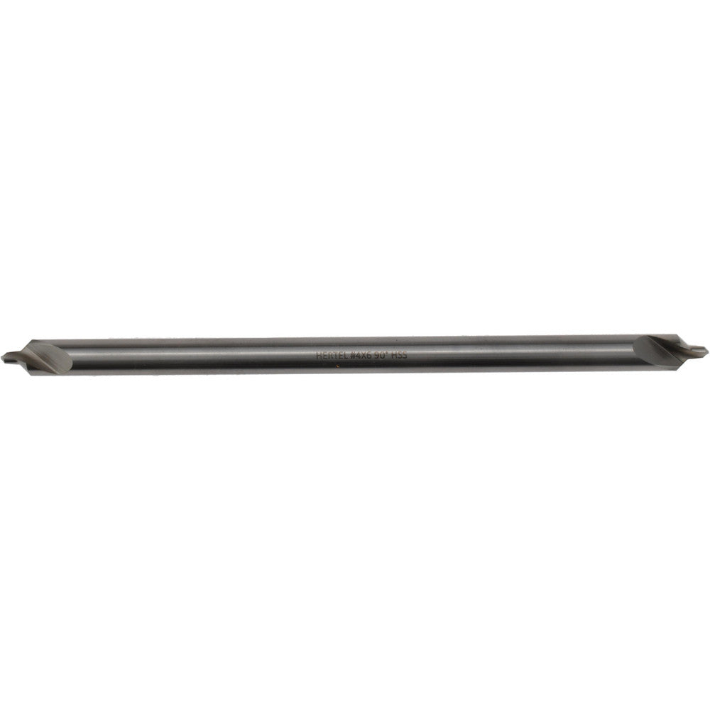 Hertel H-81155L04060 Combination Drill & Countersink #4, 5/16" Body Dia, 118 deg, High-Speed Steel