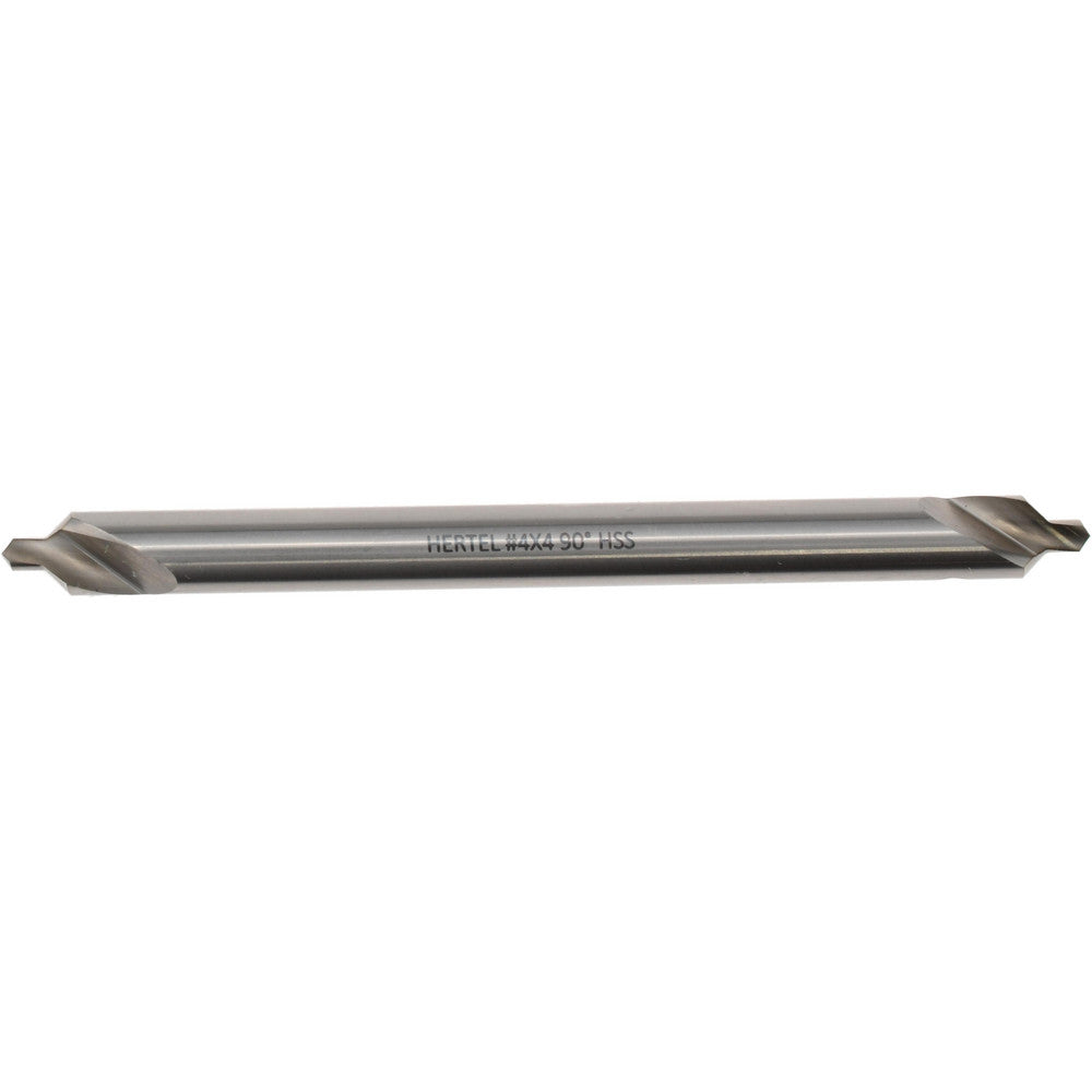 Hertel H-81155L04040 Combination Drill & Countersink #4, 5/16" Body Dia, 118 deg, High-Speed Steel