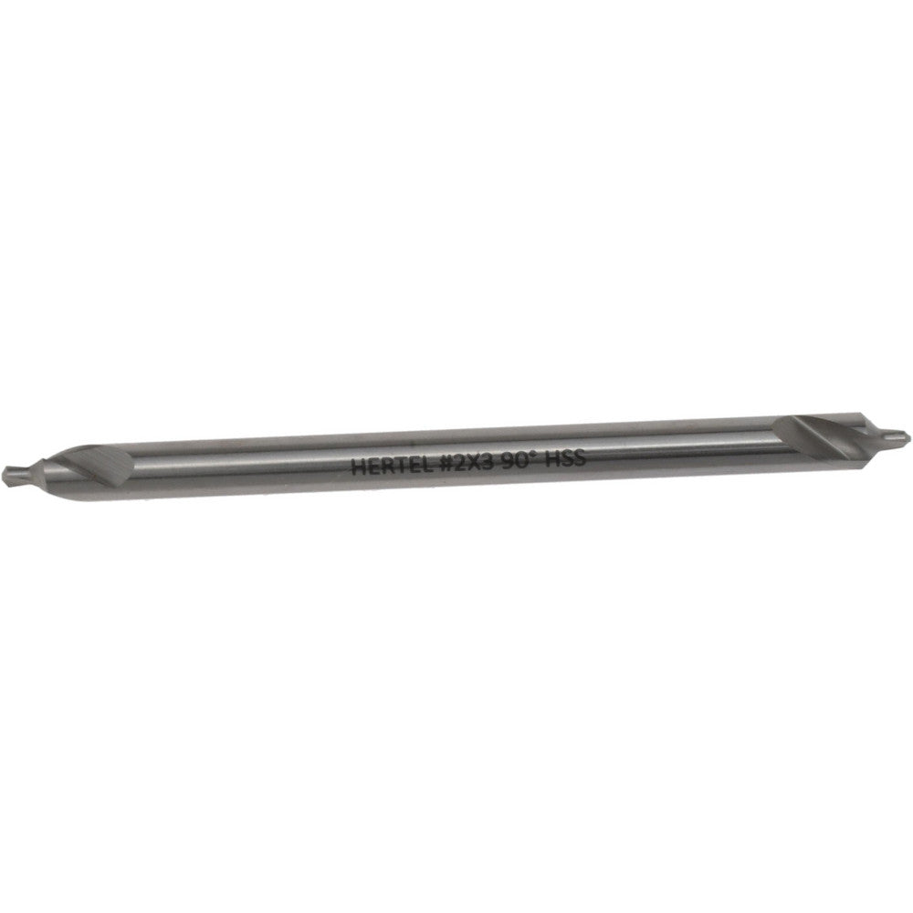 Hertel H-81155L02030 Combination Drill & Countersink #2, 3/16" Body Dia, 118 deg, High-Speed Steel