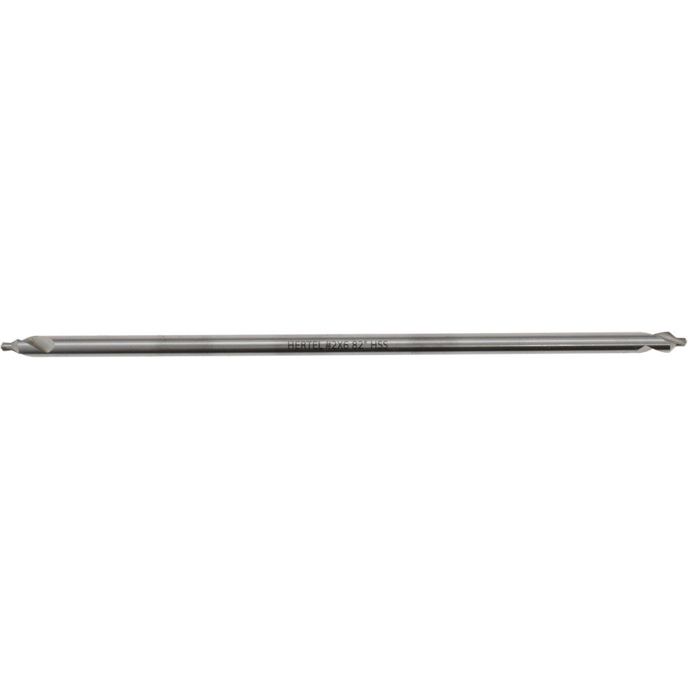Hertel H-81154L02060 Combination Drill & Countersink #2, 3/16" Body Dia, 118 deg, High-Speed Steel