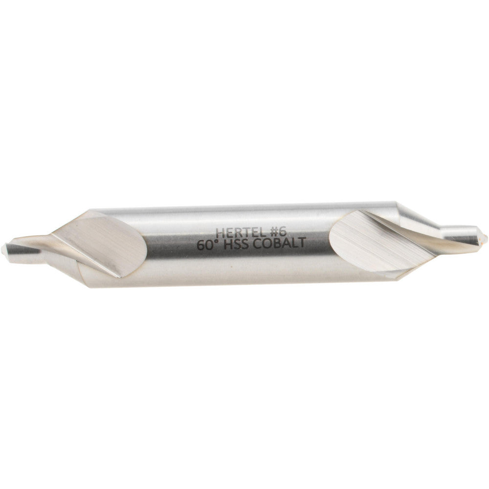 Hertel H-81105506000 Combination Drill & Countersink #6, 1/2" Body Dia, 118 deg, Cobalt