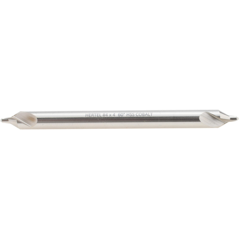Hertel H-81186040400 Combination Drill & Countersink #4, 5/16" Body Dia, 118 deg, Cobalt