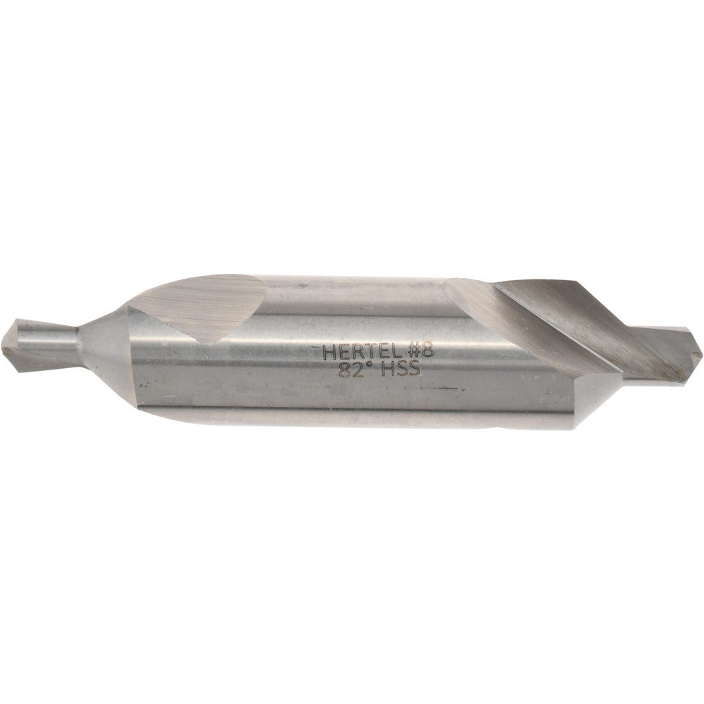 Hertel H-81154080000 Combination Drill & Countersink #8, 3/4" Body Dia, 118 deg, High-Speed Steel