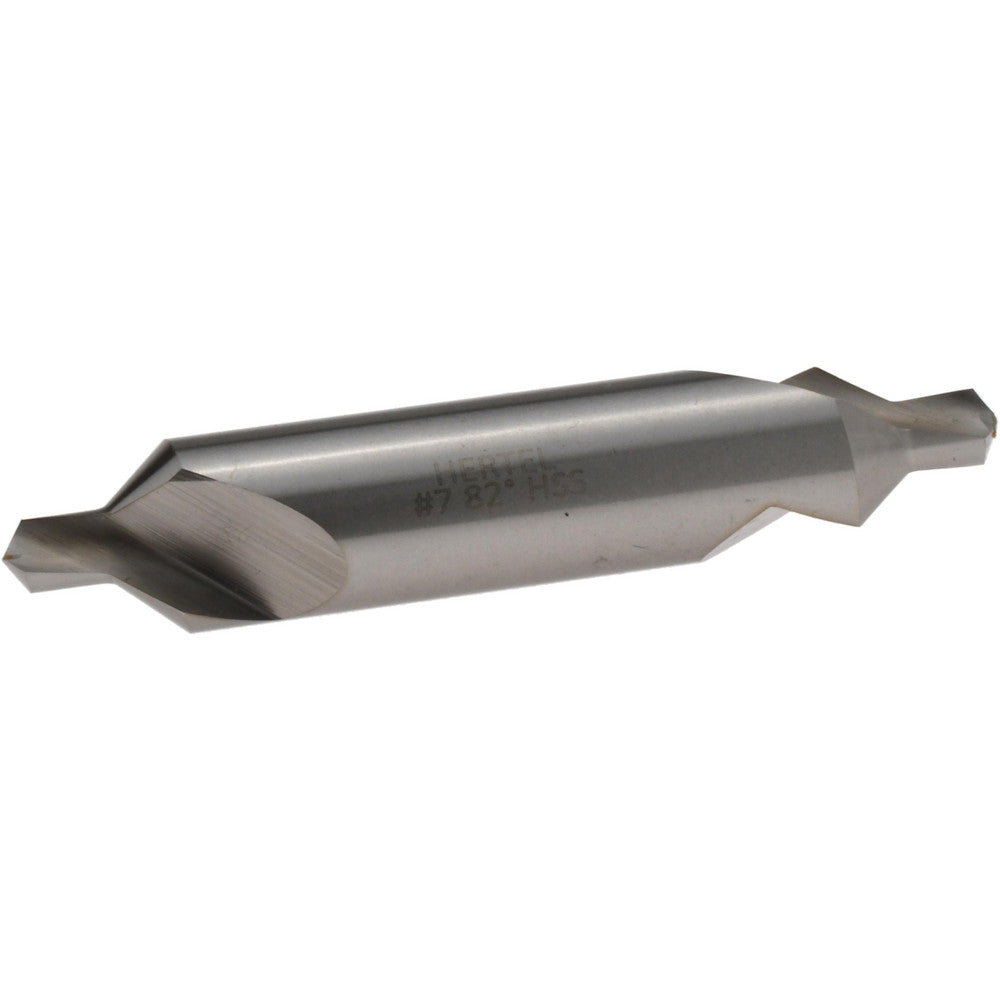 Hertel H-81154070000 Combination Drill & Countersink #7, 5/8" Body Dia, 118 deg, High-Speed Steel
