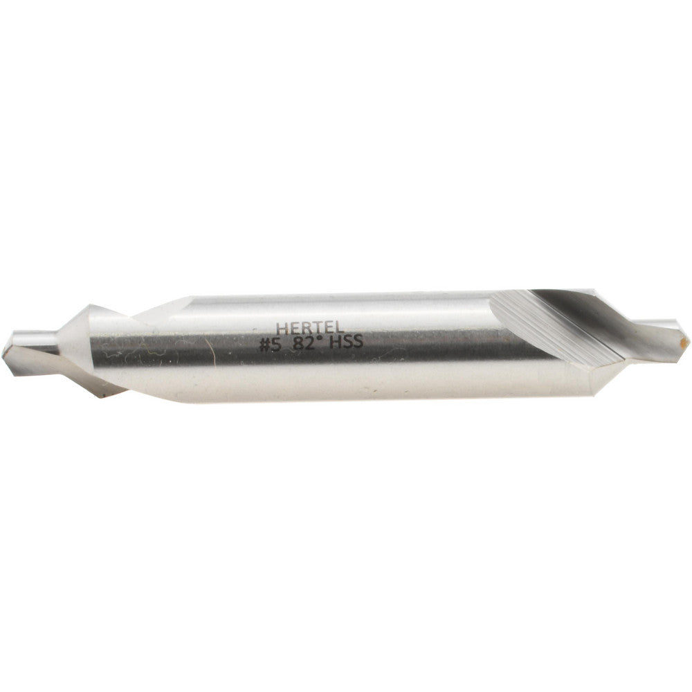 Hertel H-81154050000 Combination Drill & Countersink #5, 7/16" Body Dia, 118 deg, High-Speed Steel