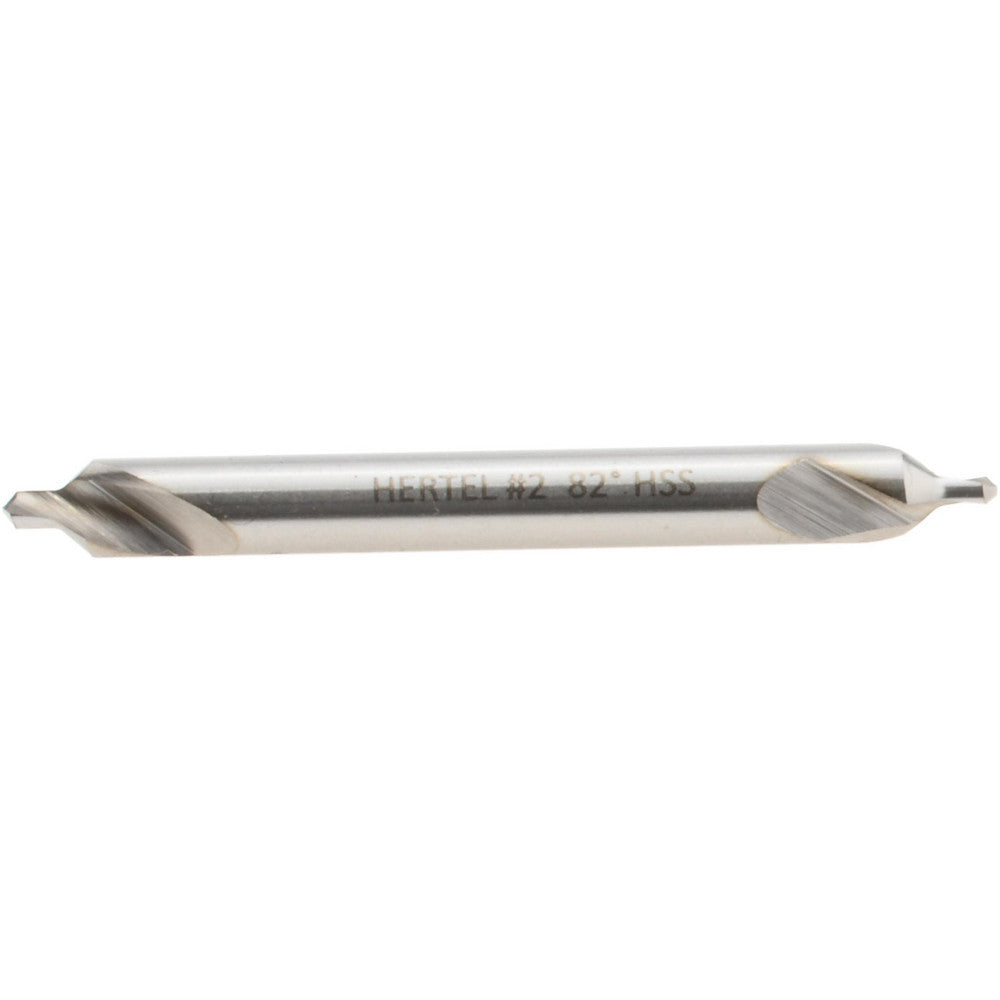 Hertel H-81154020000 Combination Drill & Countersink #2, 3/16" Body Dia, 118 deg, High-Speed Steel
