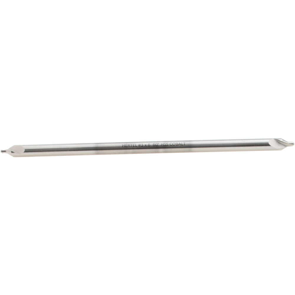 Hertel H-81186030600 Combination Drill & Countersink #3, 1/4" Body Dia, 118 deg, Cobalt