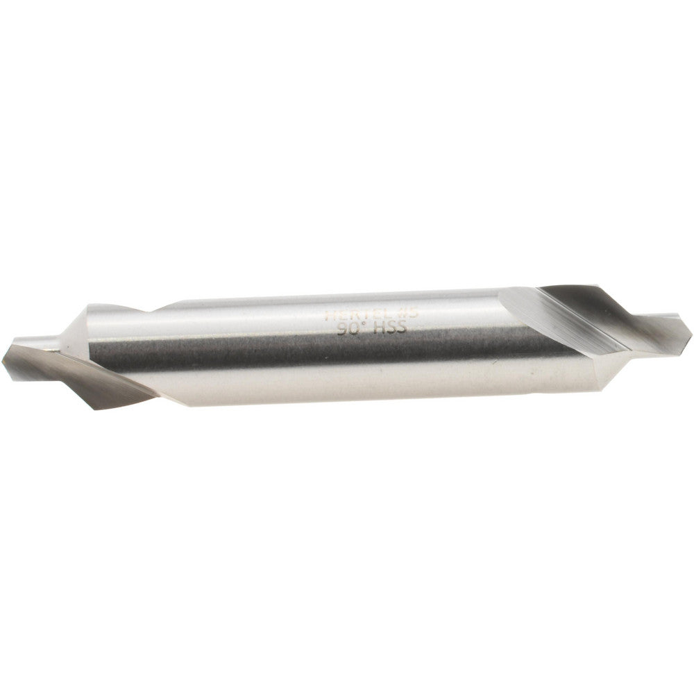Hertel H-81155050000 Combination Drill & Countersink #5, 7/16" Body Dia, 118 deg, High-Speed Steel