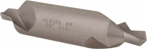 Hertel H-81155080000 Combination Drill & Countersink #8, 3/4" Body Dia, 118 deg, High-Speed Steel